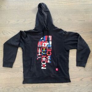 The North Face RU/14 Olympic National Flag Hoodie Black Sweatshirt Women’s Sz M
